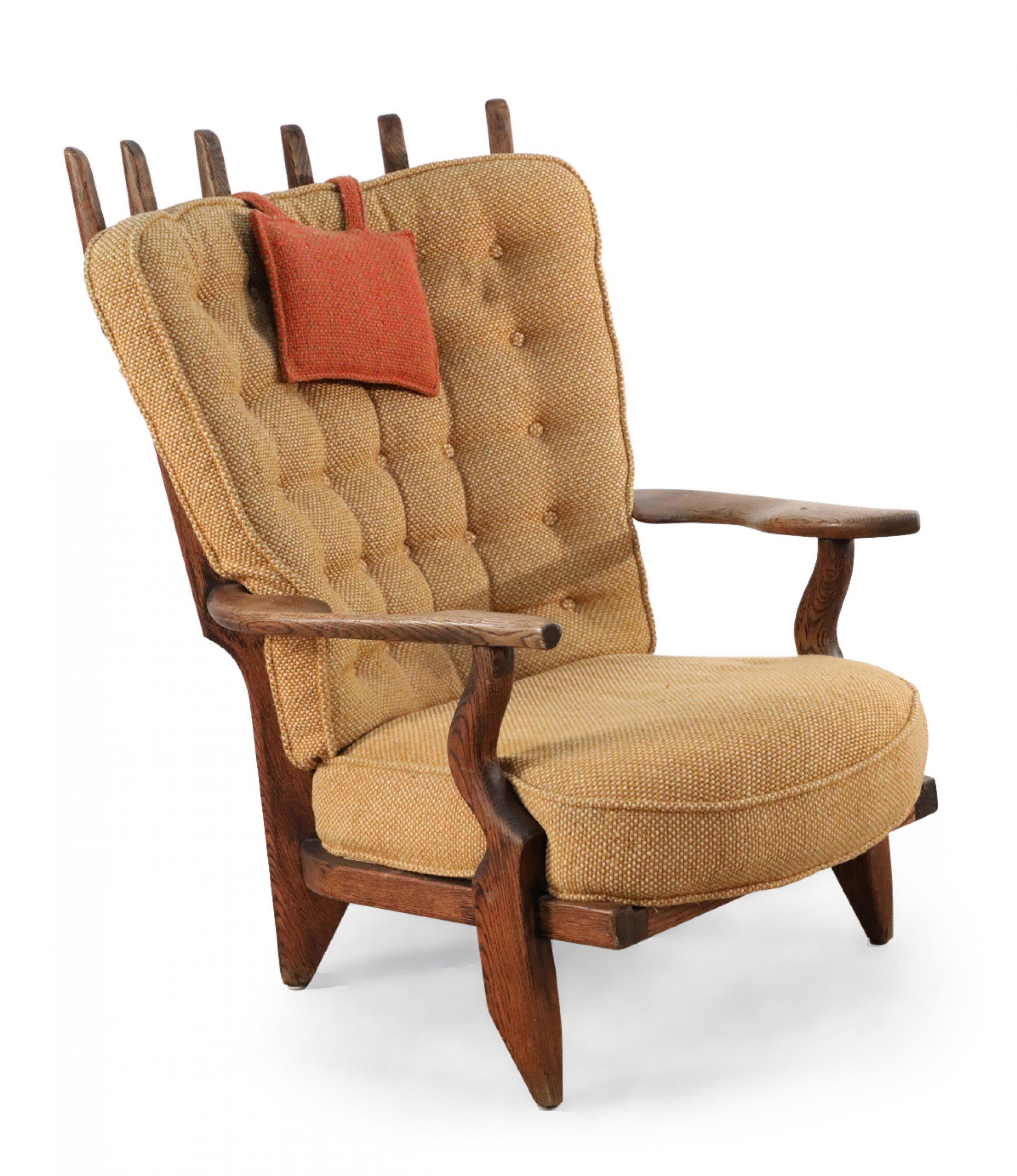 Mid-Century French Guillerme et Chambron Slat Back Lounge / Armchair 1