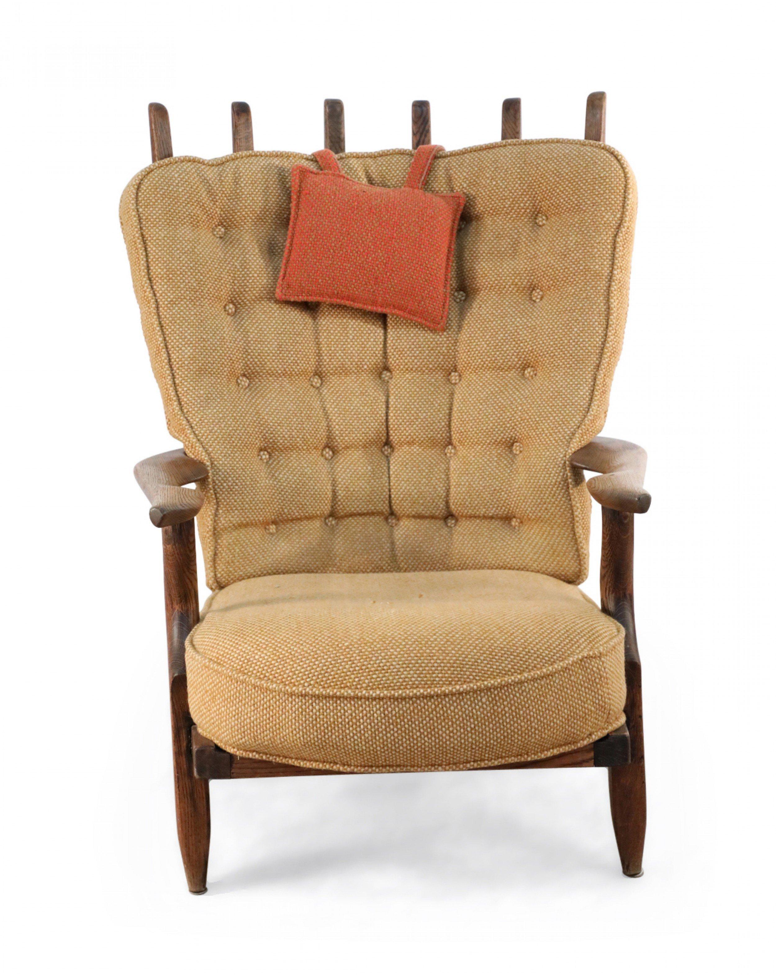 Mid-Century French Guillerme et Chambron Slat Back Lounge / Armchair 2