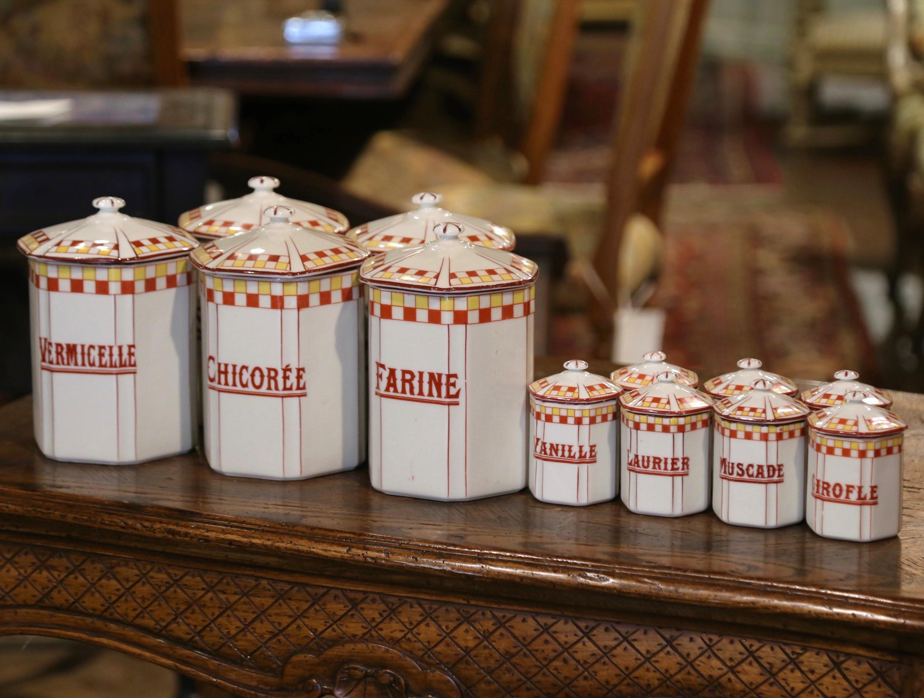 hand painted canisters