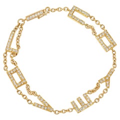 Mid-Century French "I Love You" gold and diamond bracelet