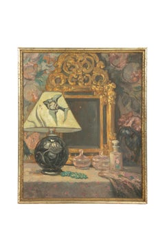 Mid-Century French Interior with Painted Fish Lamp — M. Peyzin