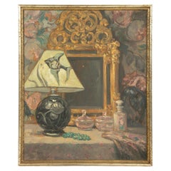 Vintage Mid-Century French Interior with Painted Fish Lamp — M. Peyzin