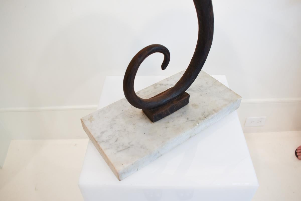 Mid-Century French Iron Lamp For Sale 2