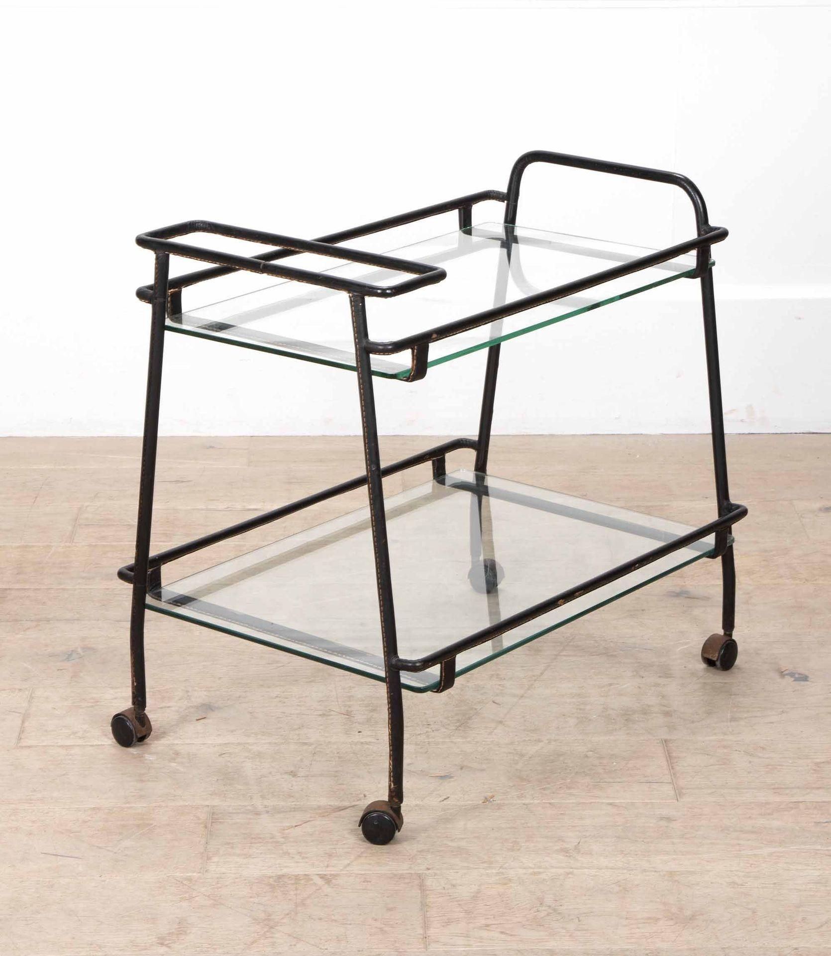 Français Chariot de bar français du milieu du siècle dernier Jacques Adnet en vente