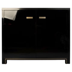 Mid Century French Lacquered Sideboard Cabinet Pierre Vandel Paris C.1970