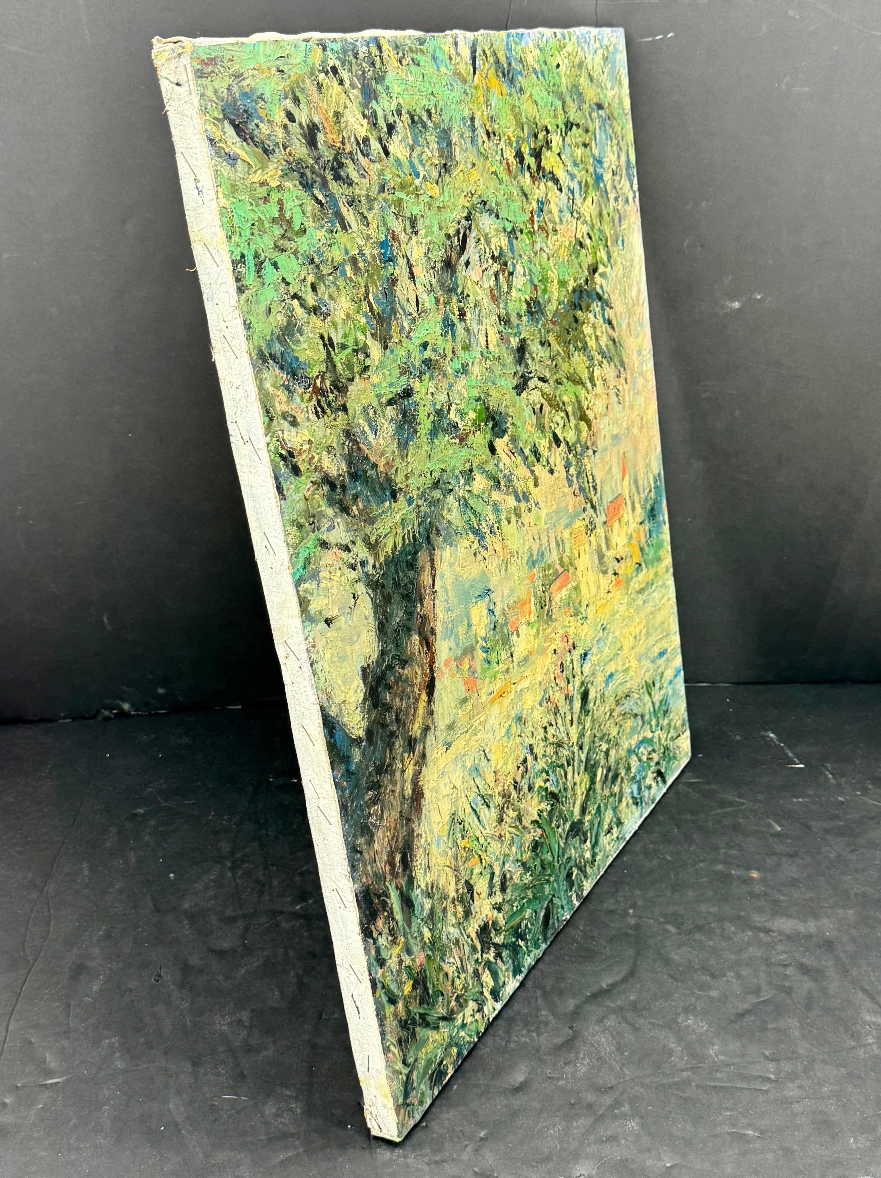 Pittura ad olio di paesaggio francese della metà del secolo scorso, firmata A. Volier in vendita 2