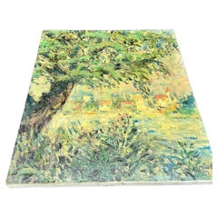 Mid Century French Landscape Oil Painting, Signed A. Volier