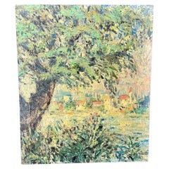 Französische Landschaft, Ölgemälde aus der Mitte des Jahrhunderts, signiert A. Volier