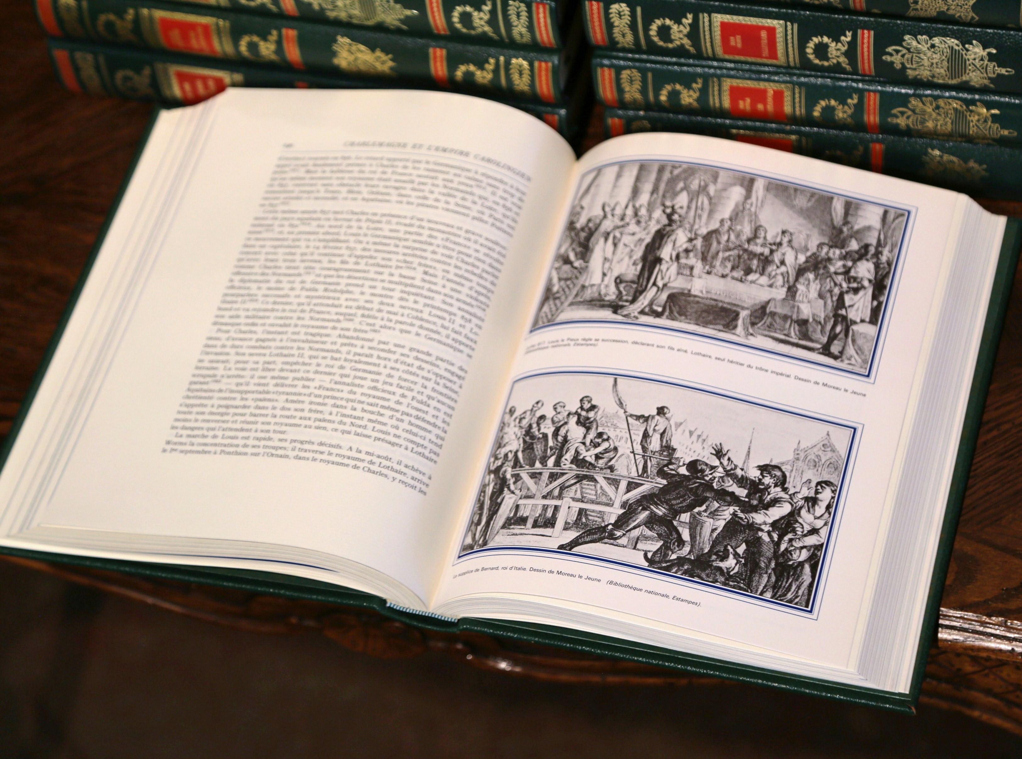 Französische, gebundene, vergoldete, geprägte Bücher aus der Mitte des Jahrhunderts, 24 Teile im Angebot 2