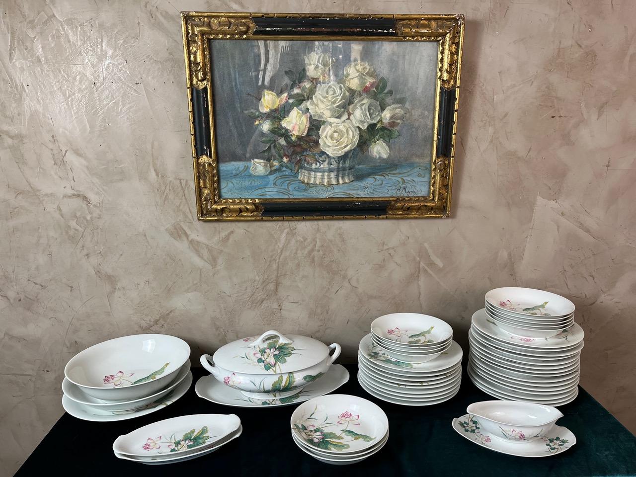 Mid-century French Limoges Porcelain Serving Pieces, 1950s For Sale 13