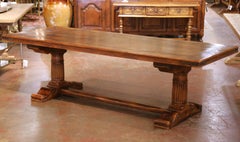 Mid-Century French Louis XIII Walnut Monastery Refectory Farm Table