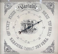 Mid-Century French Louis XV Carved Giltwood Wall Barometer