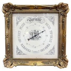 Mid-Century French Louis XV Carved Giltwood Wall Barometer