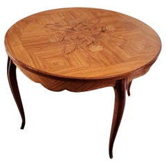 Mid-Century French Louis XV Low Table with Stunning Marquetry