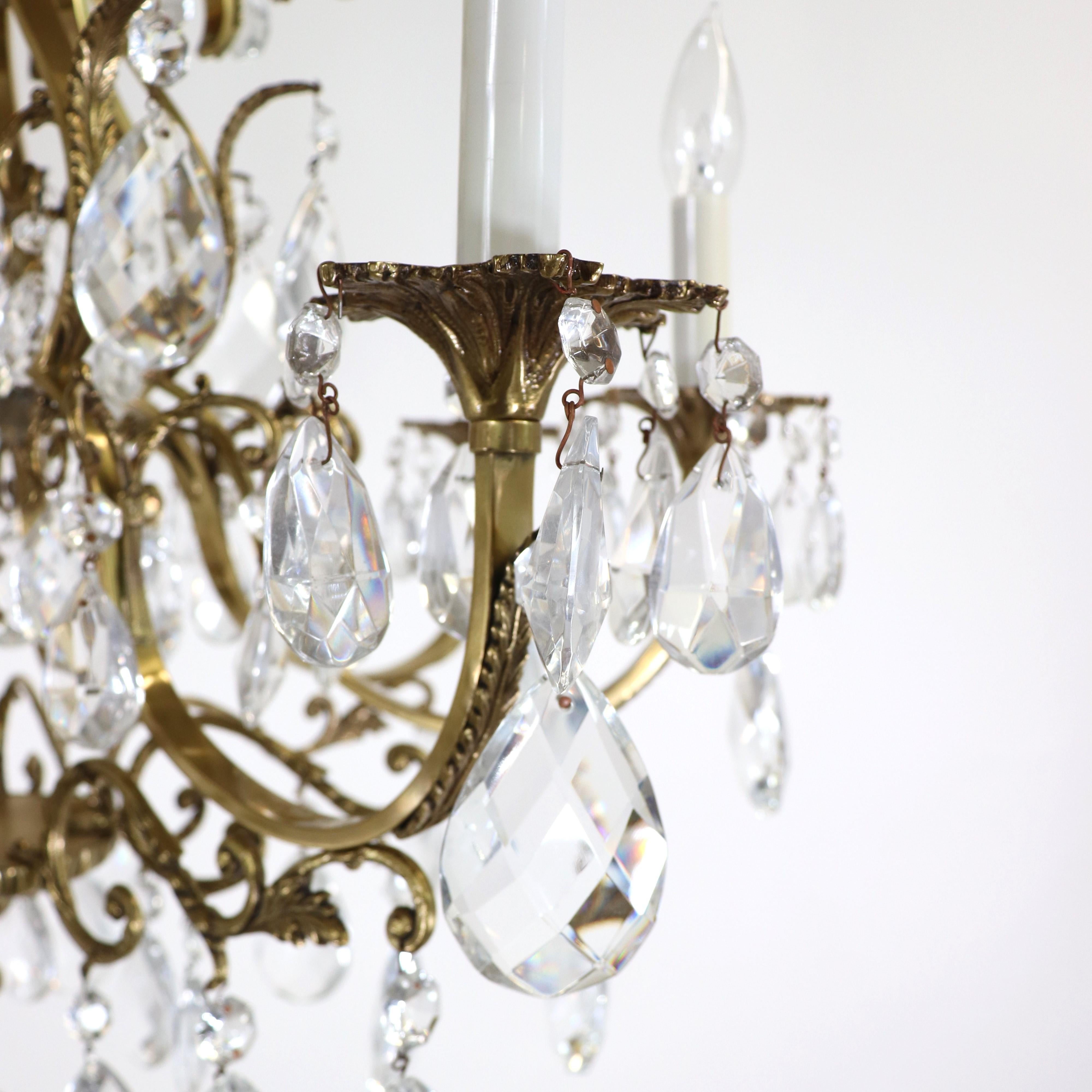 Mid-Century French Louis XV Style Bronze Chandelier   For Sale 4