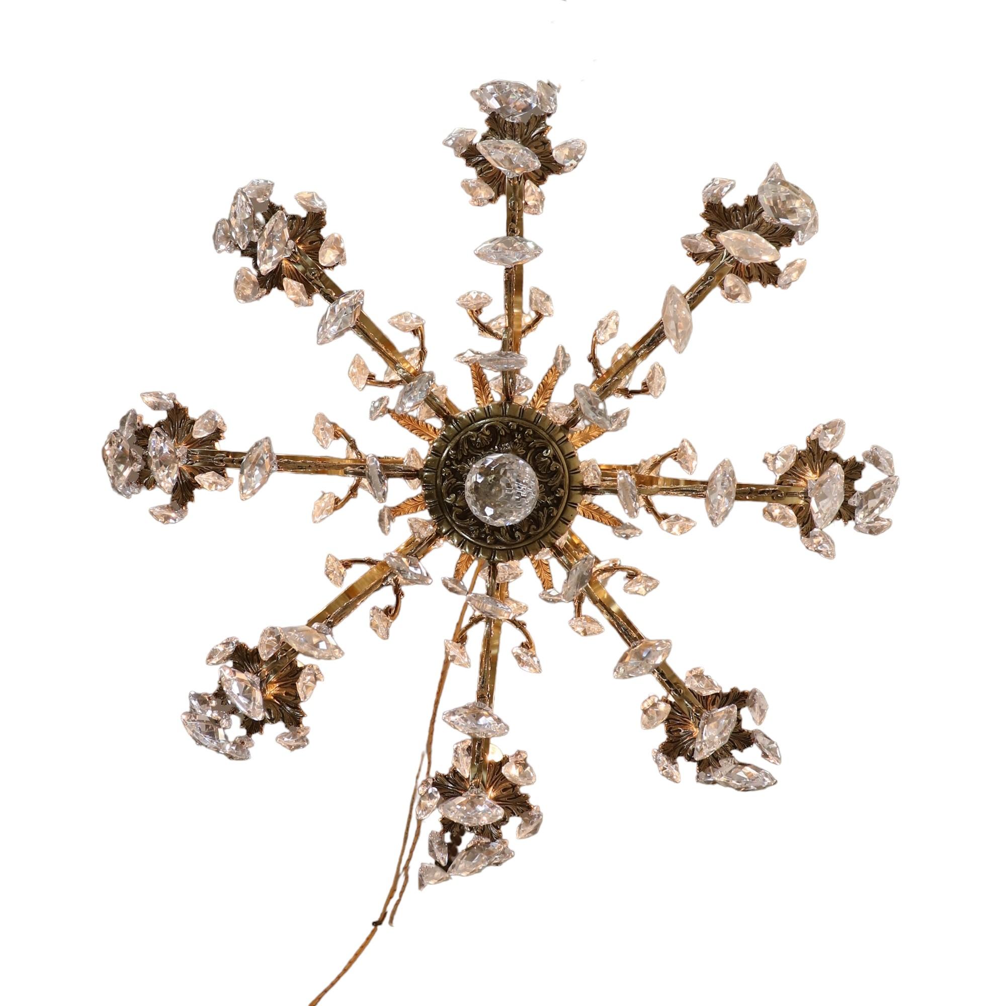 Mid-Century French Louis XV Style Bronze Chandelier   For Sale 6