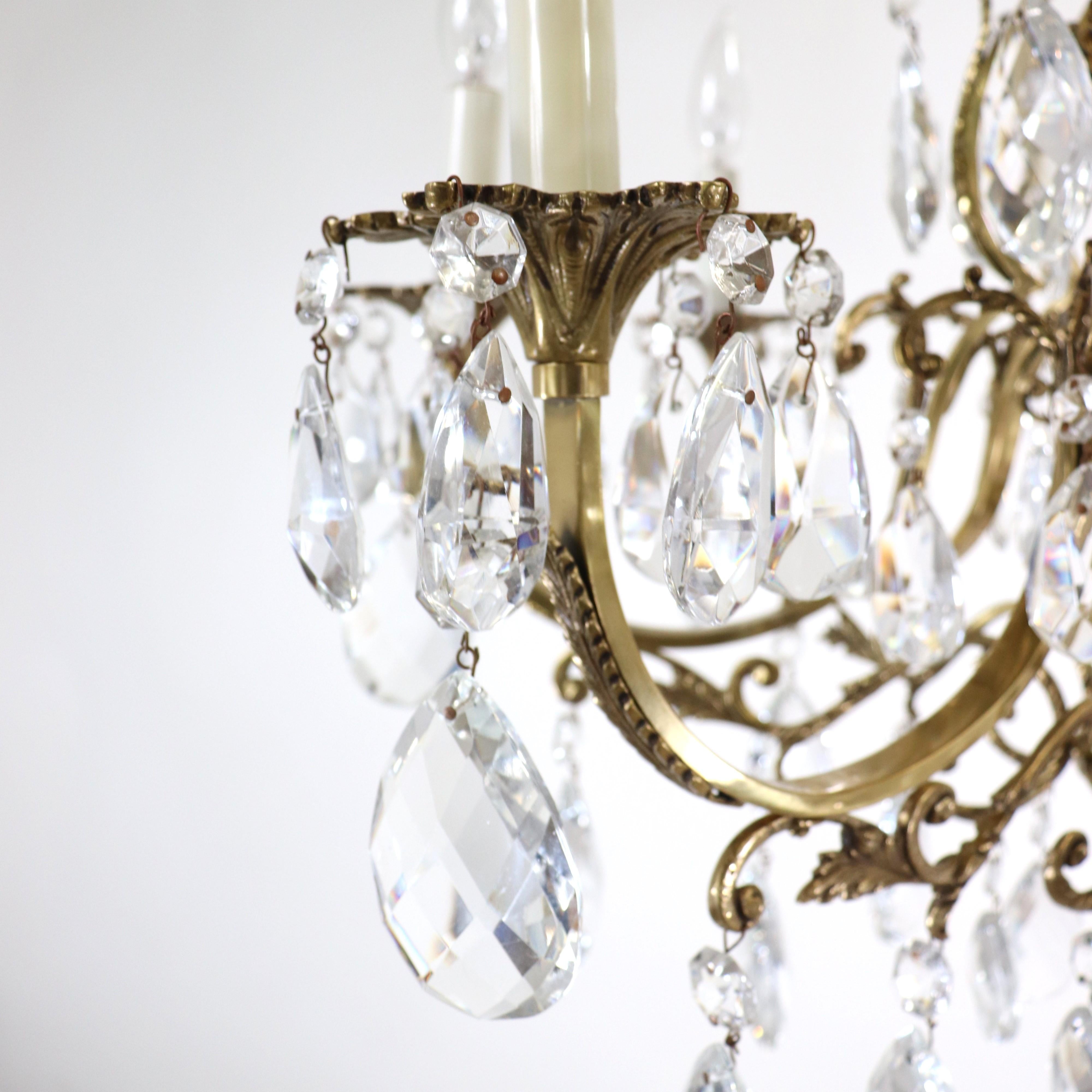 Mid-Century French Louis XV Style Bronze Chandelier   For Sale 12