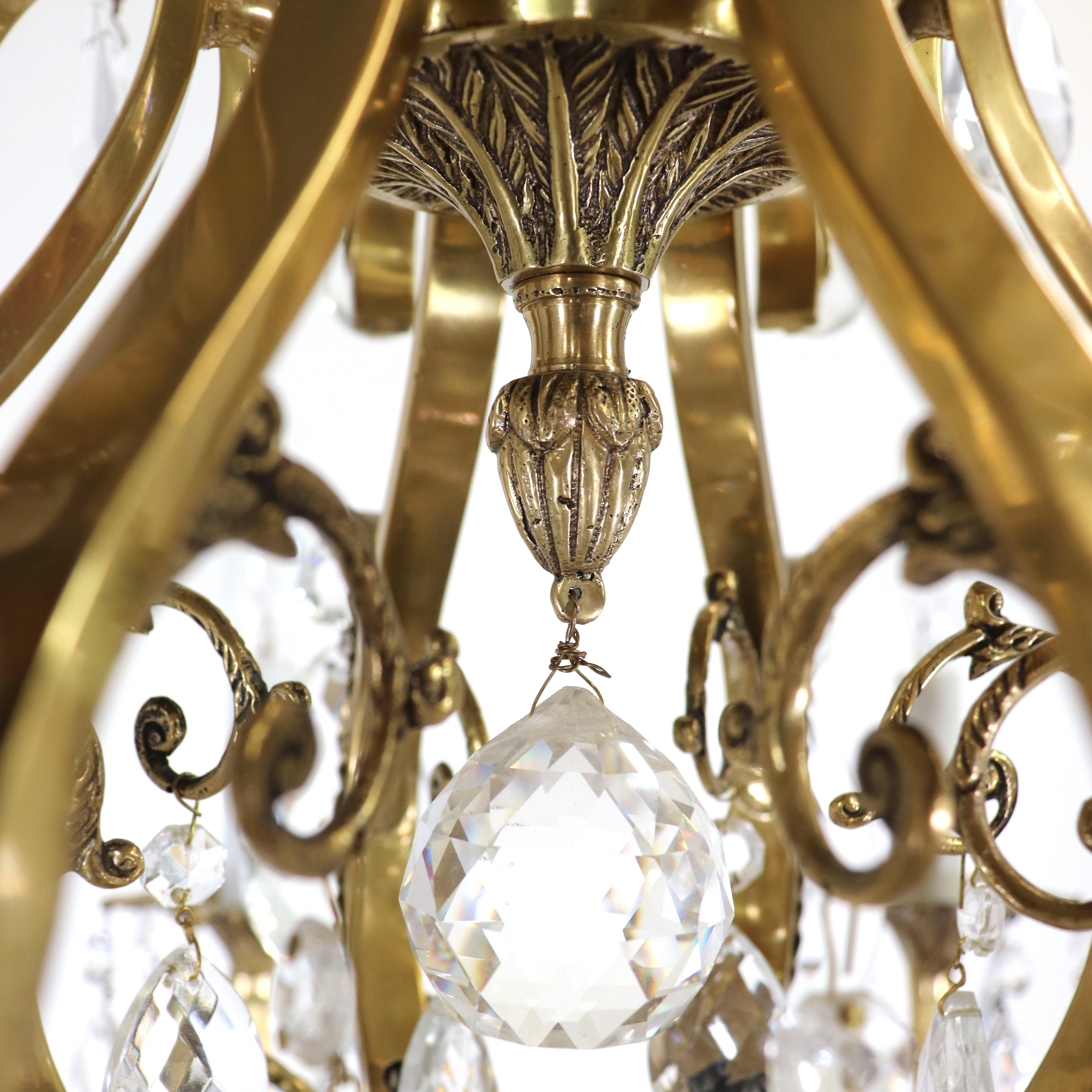 Mid-Century French Louis XV Style Bronze Chandelier   For Sale 1