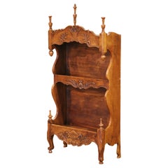 Mid-Century French Louis XV Walnut Estanier with Carved Basket and Urn Motifs