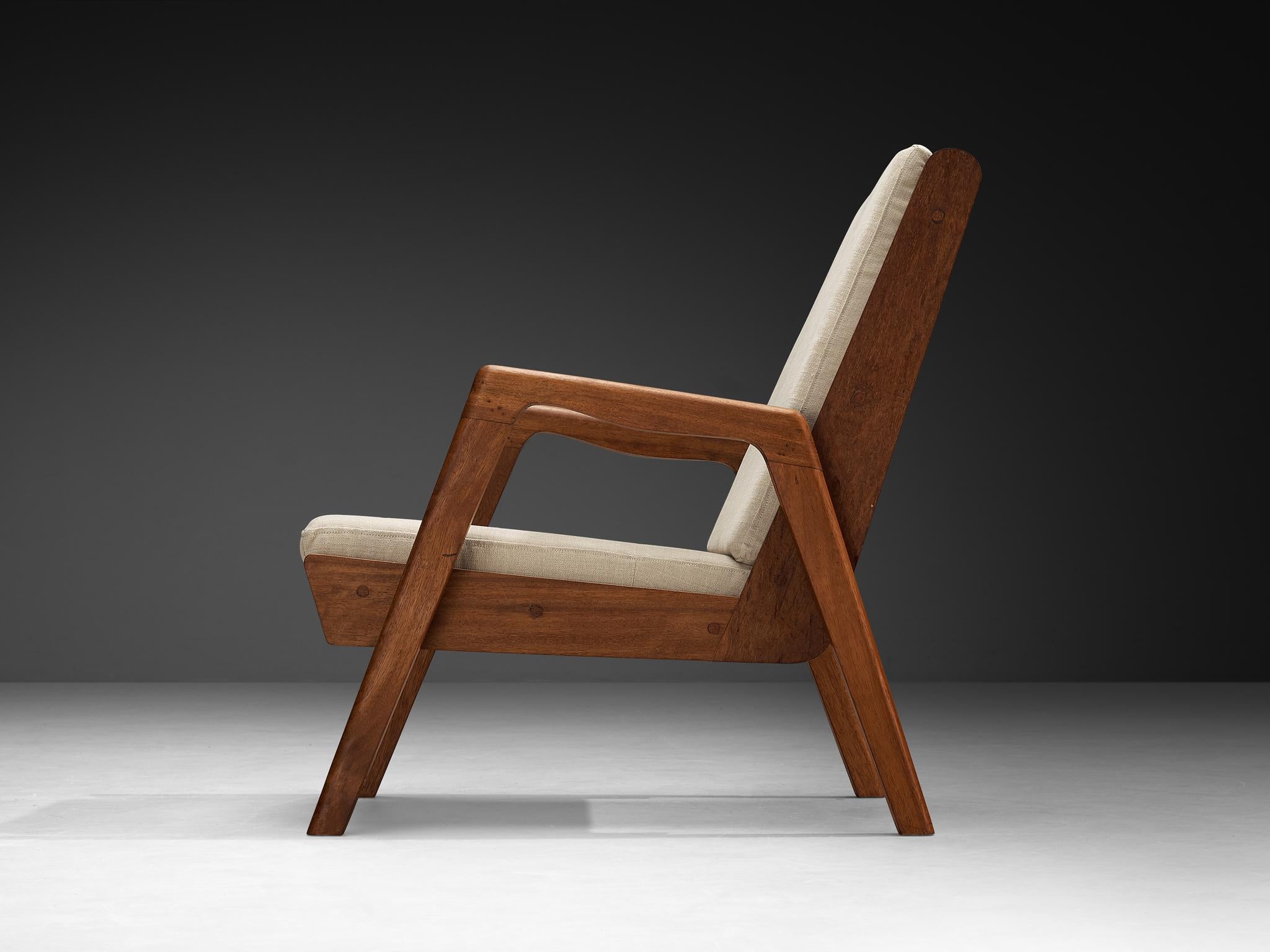 Sillas de salón francesas de mediados de siglo en madera y ratán en venta 2