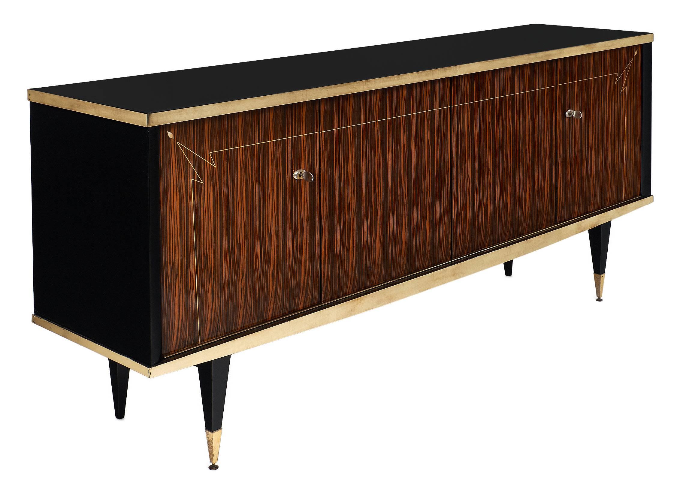 Mid-Century Modern Midcentury French Macassar of Ebony Buffet