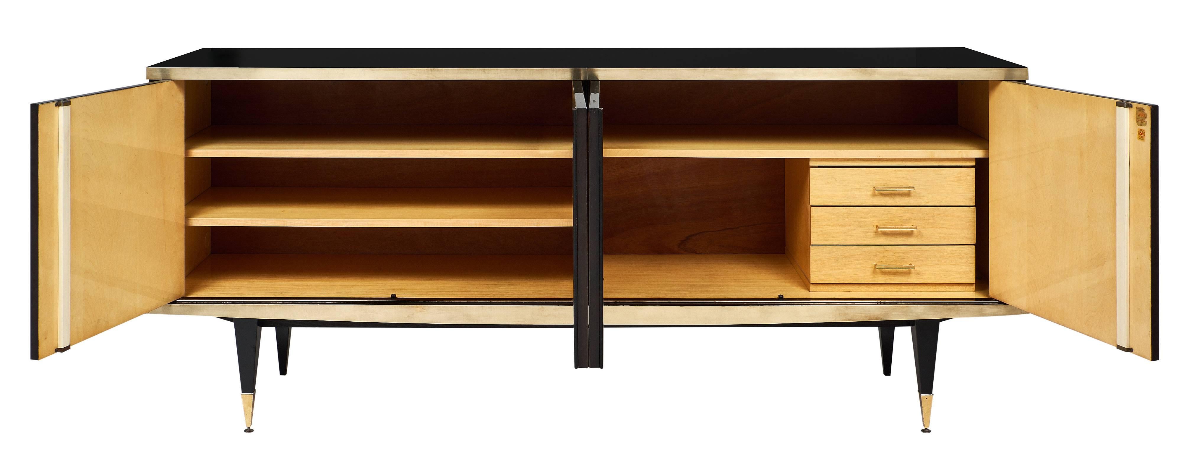 Midcentury French Macassar of Ebony Buffet 1
