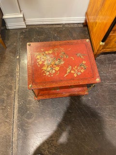 Mid Century French Maison Bagues and Chinoiserie 2 Tier Table