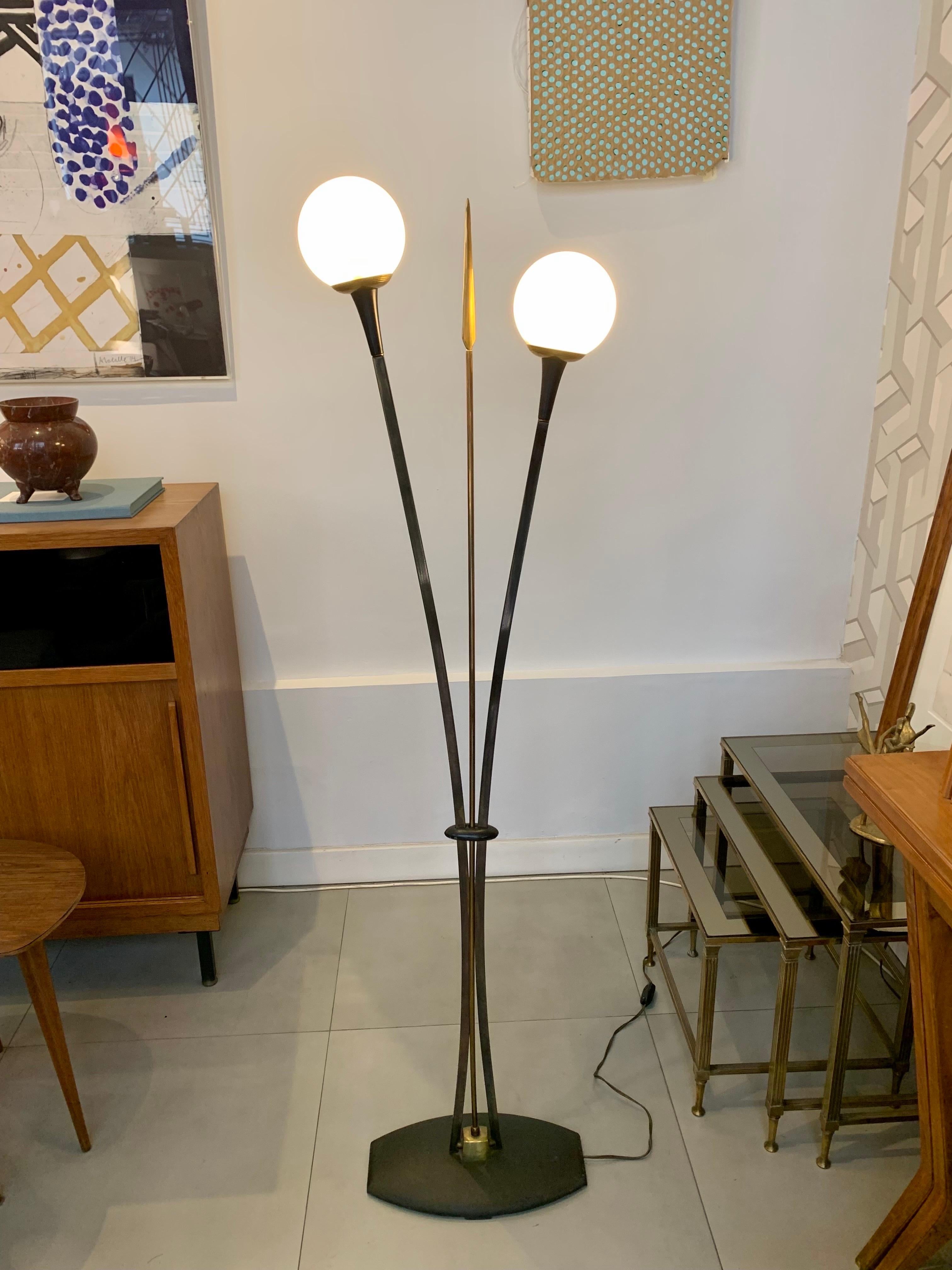 Mid-Century French Maison Lunel Floor Lamp For Sale 6