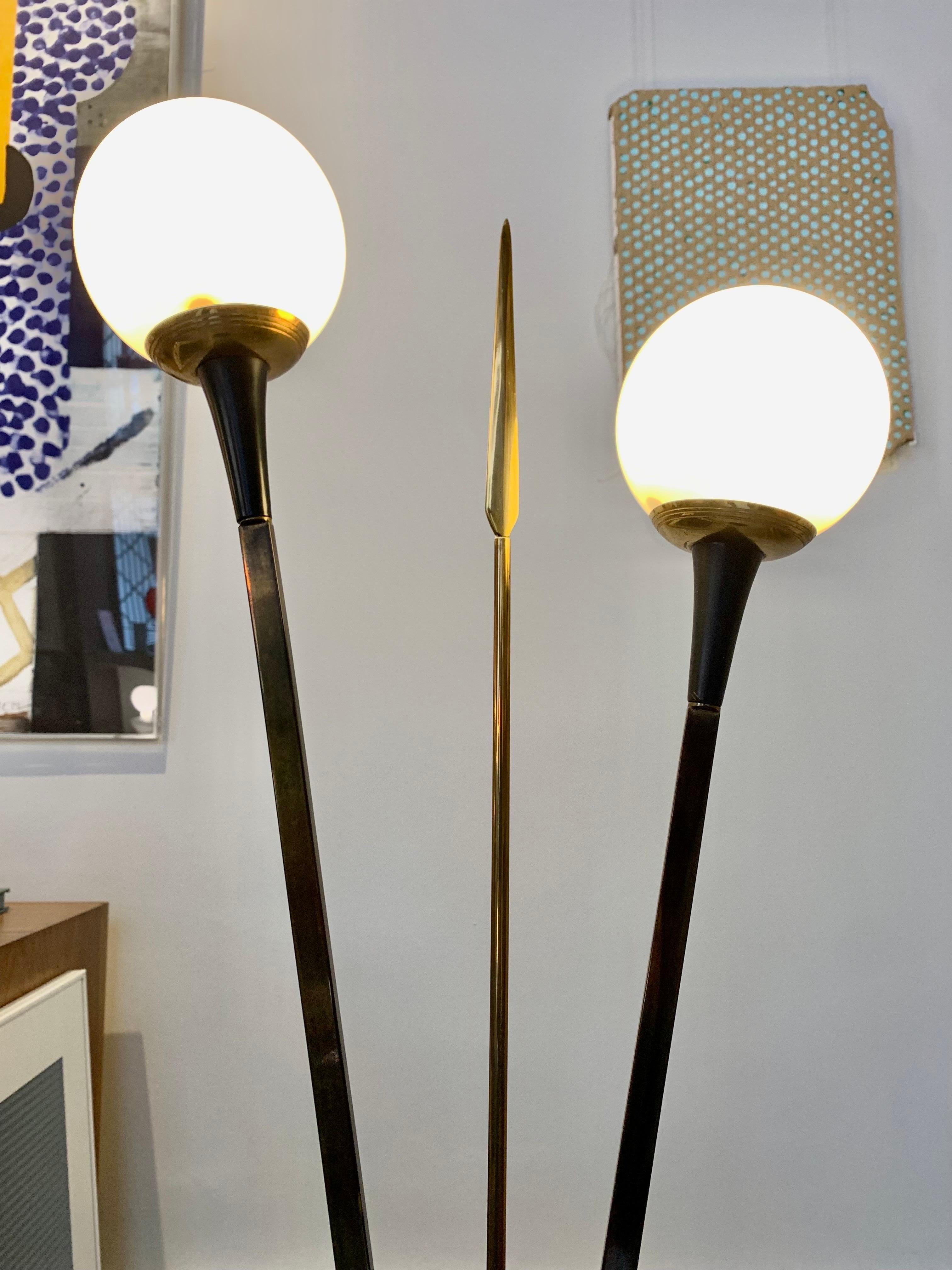 Mid-Century French Maison Lunel Floor Lamp For Sale 8