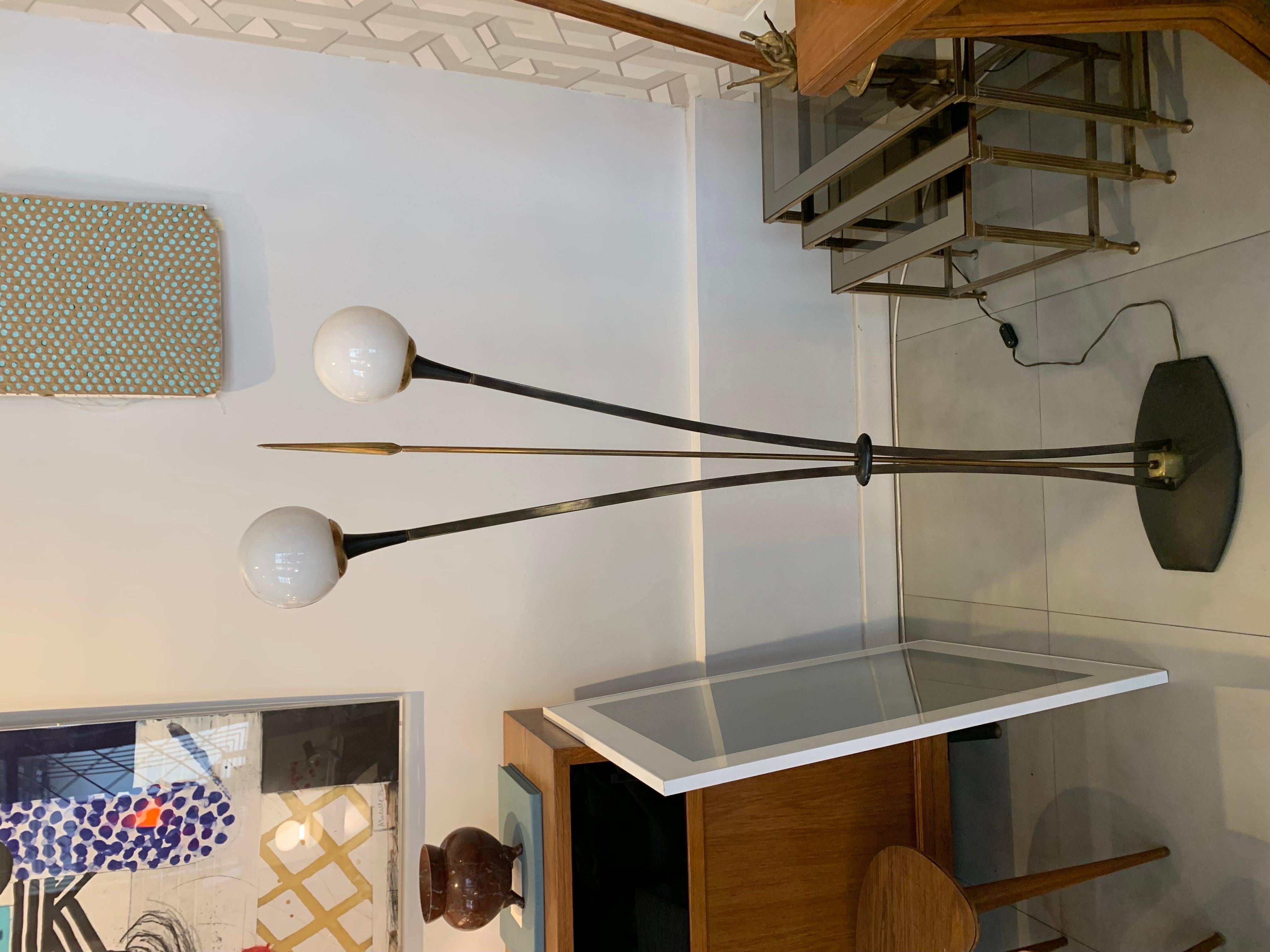 Mid-Century French Maison Lunel Floor Lamp For Sale 11