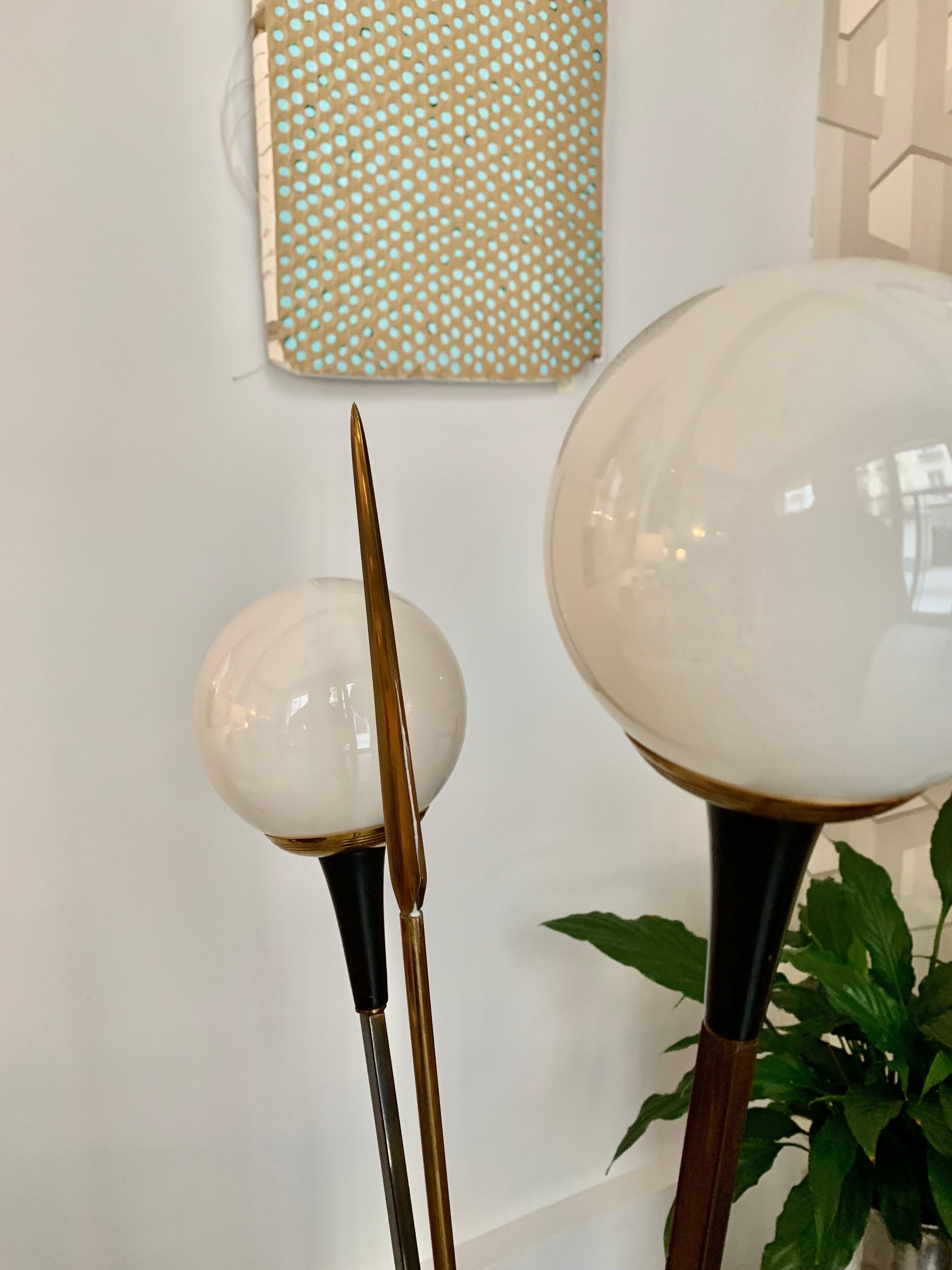 Mid-Century Modern Mid-Century French Maison Lunel Floor Lamp For Sale