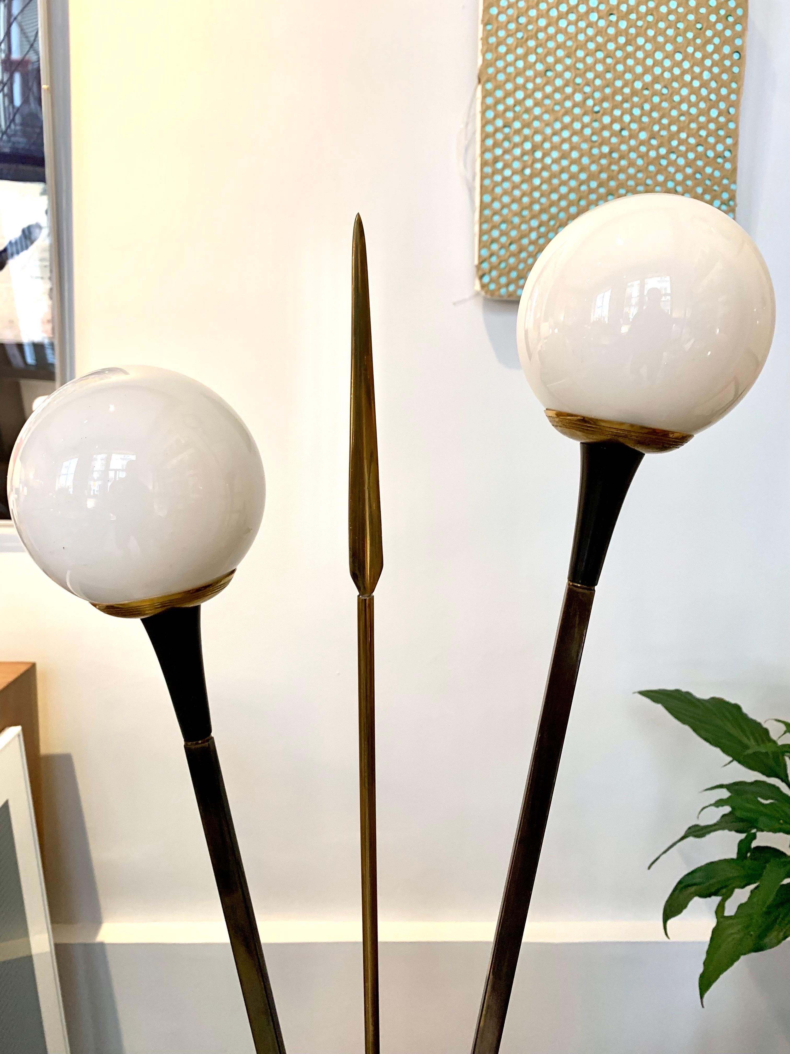 Mid-Century French Maison Lunel Floor Lamp For Sale 1