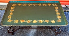 Mid-Century French Maison Ramsay Painted Tole Style Wood / Iron Coffee Table 