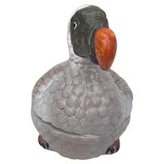 Mid-Century French Majolica Dodo Tureen Michel Caugant