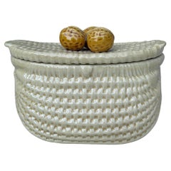 Mid-Century French Majolica Walnuts Tureen