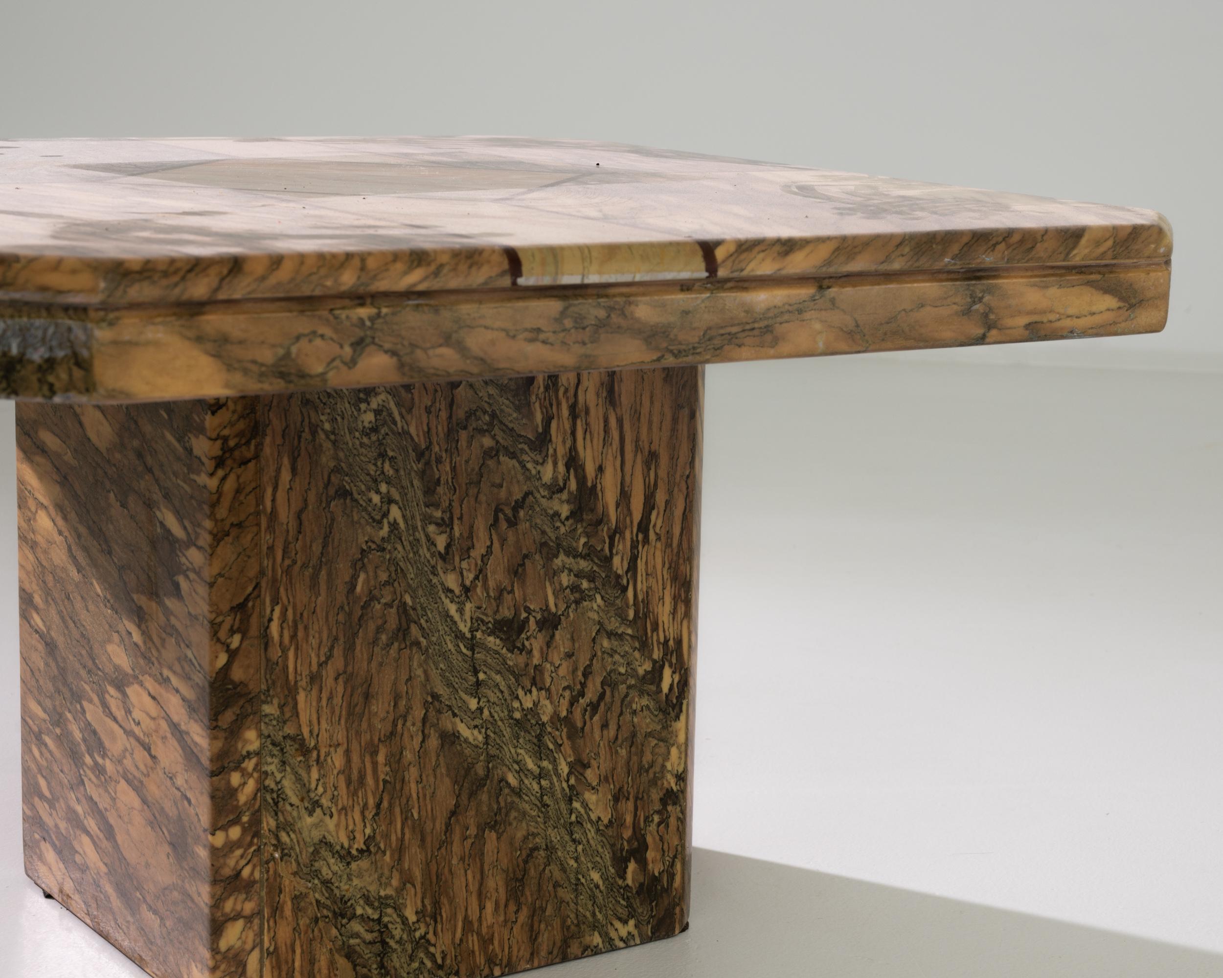 Late 20th Century Mid-Century French Marble Coffee Table 