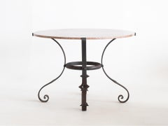 Mid Century French Marble & Iron Centre Table
