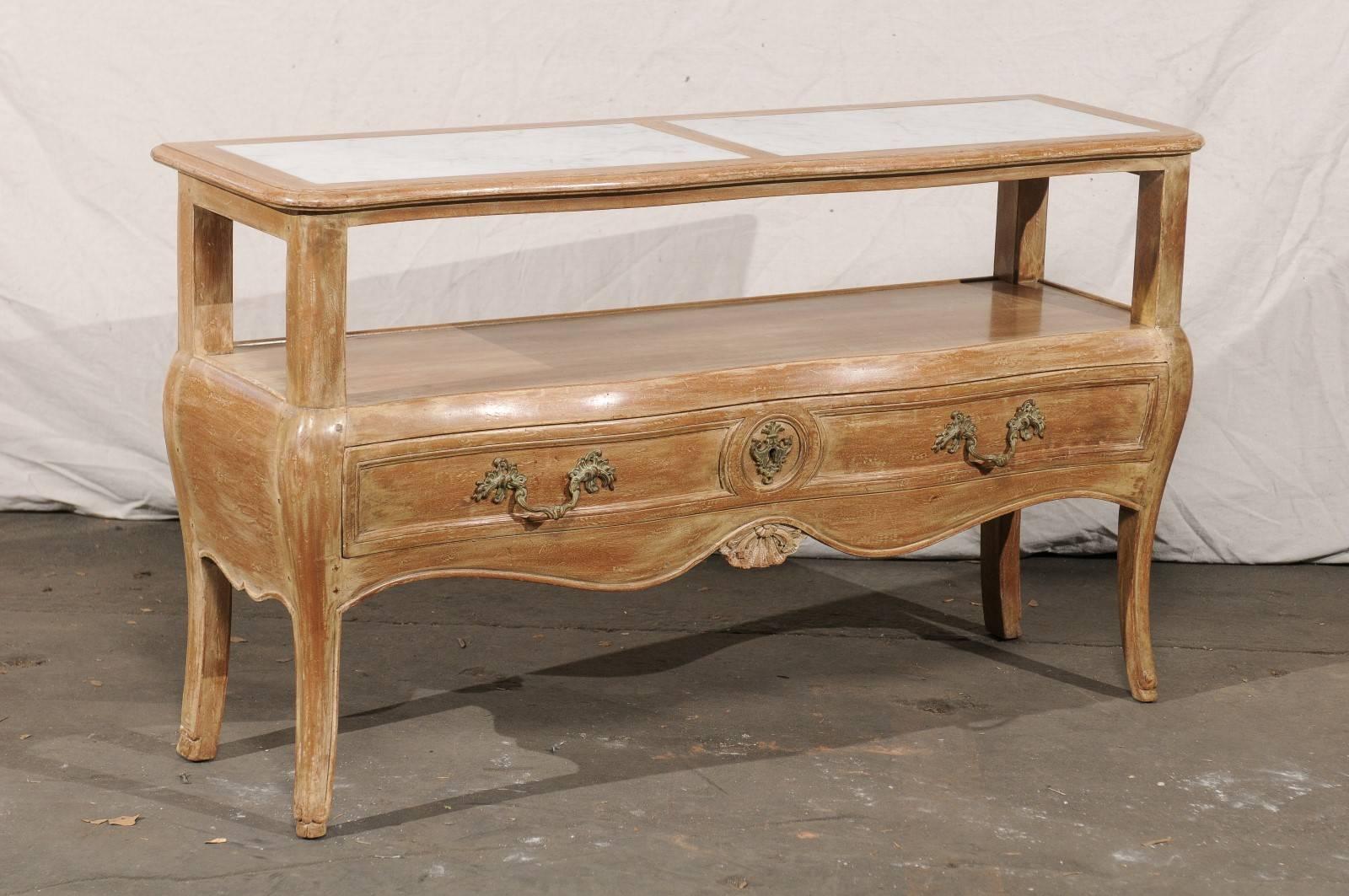 Mid-20th Century French Marble Top Server For Sale 2