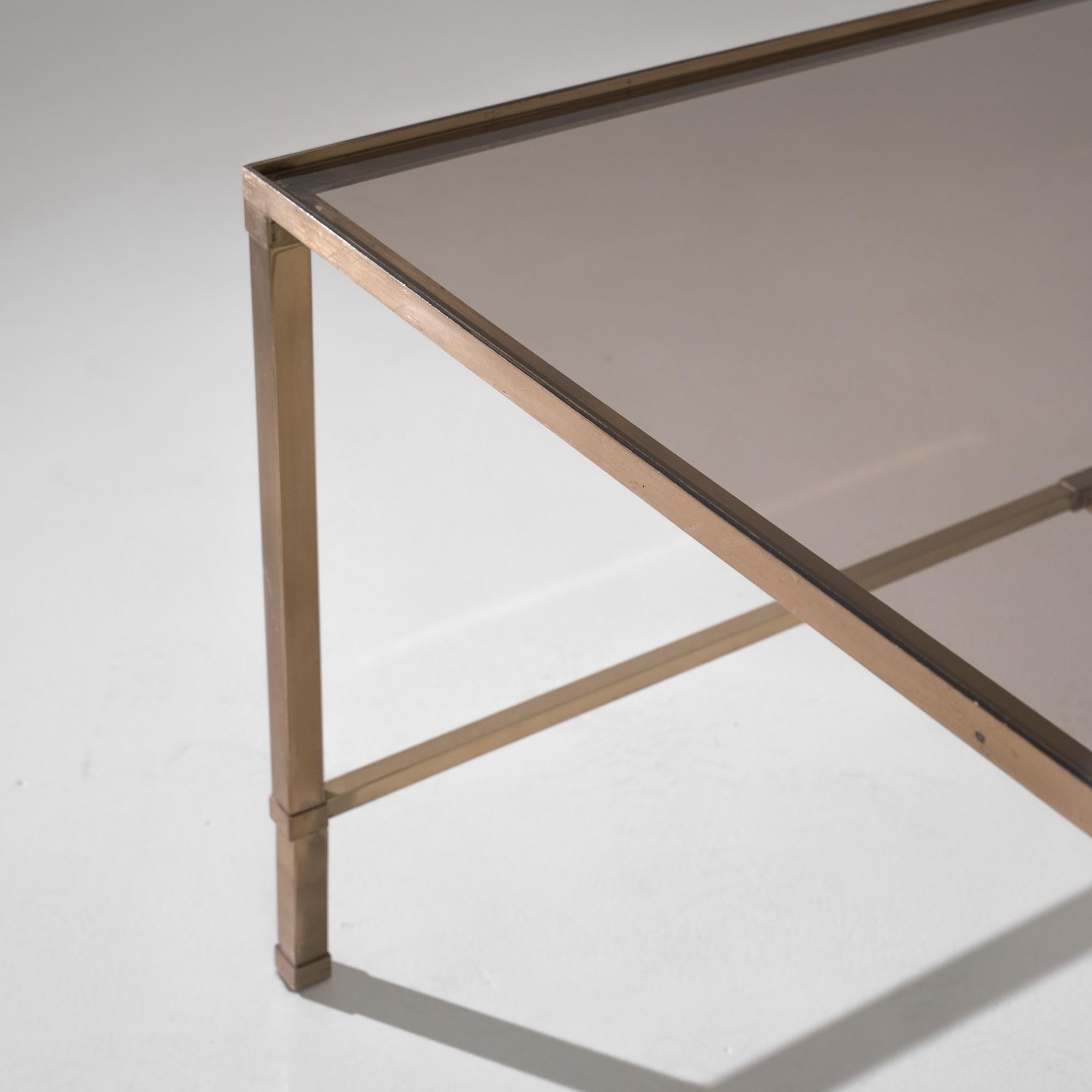 Mid-Century Modern Mid-Century French Metal and Glass Coffee Table