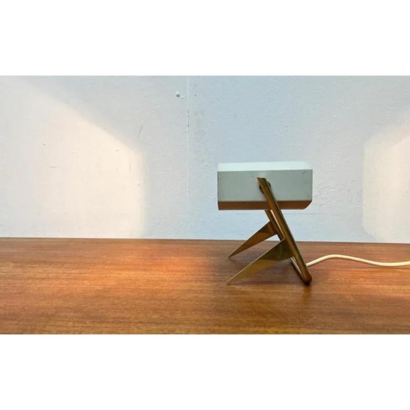 Lámpara de sobremesa minimalista francesa de mediados de siglo de Jacques Biny, años 60 Francés en venta