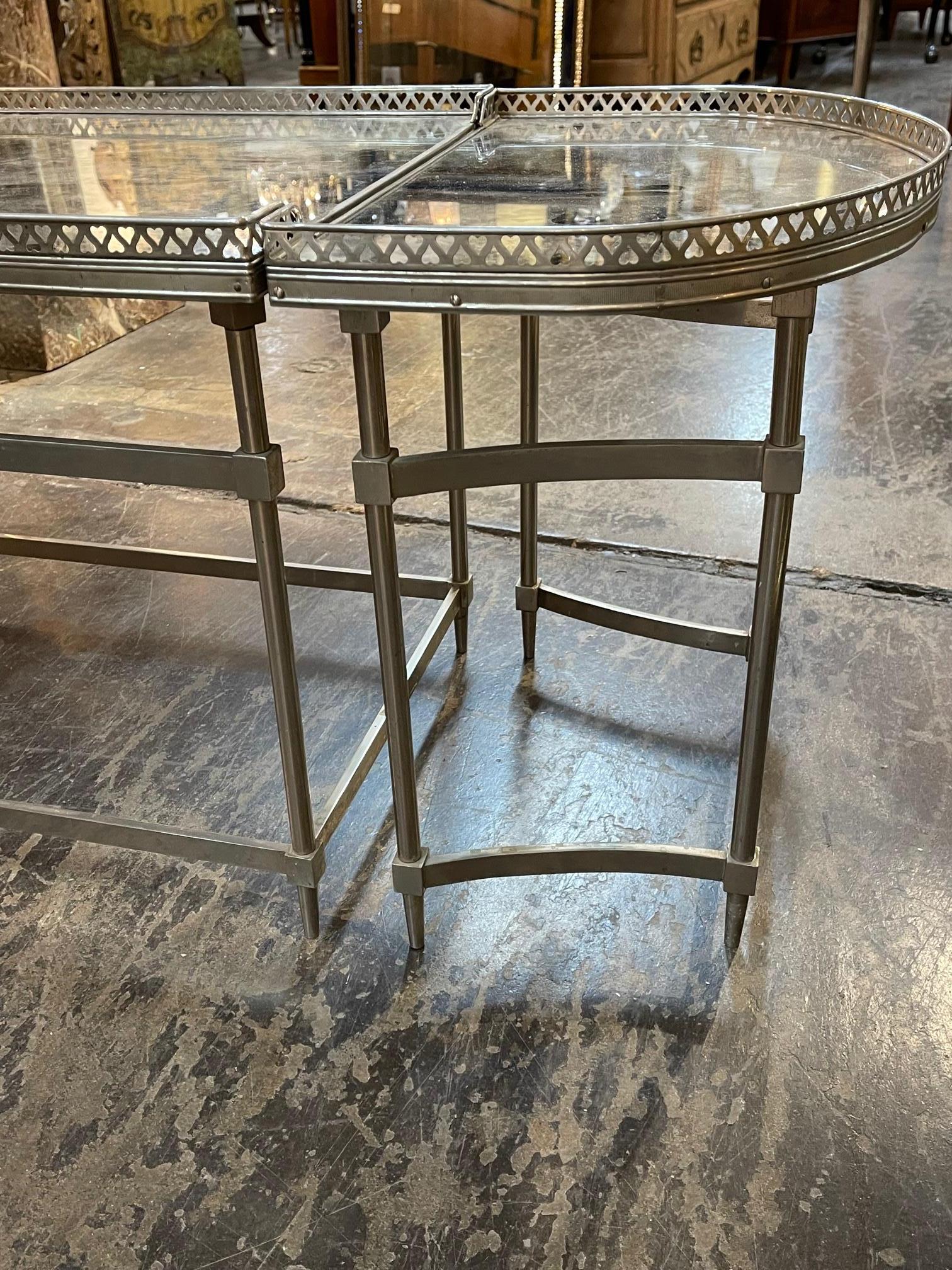 Mid-20th Century Mid-Century French Mirrored Coffee Table For Sale