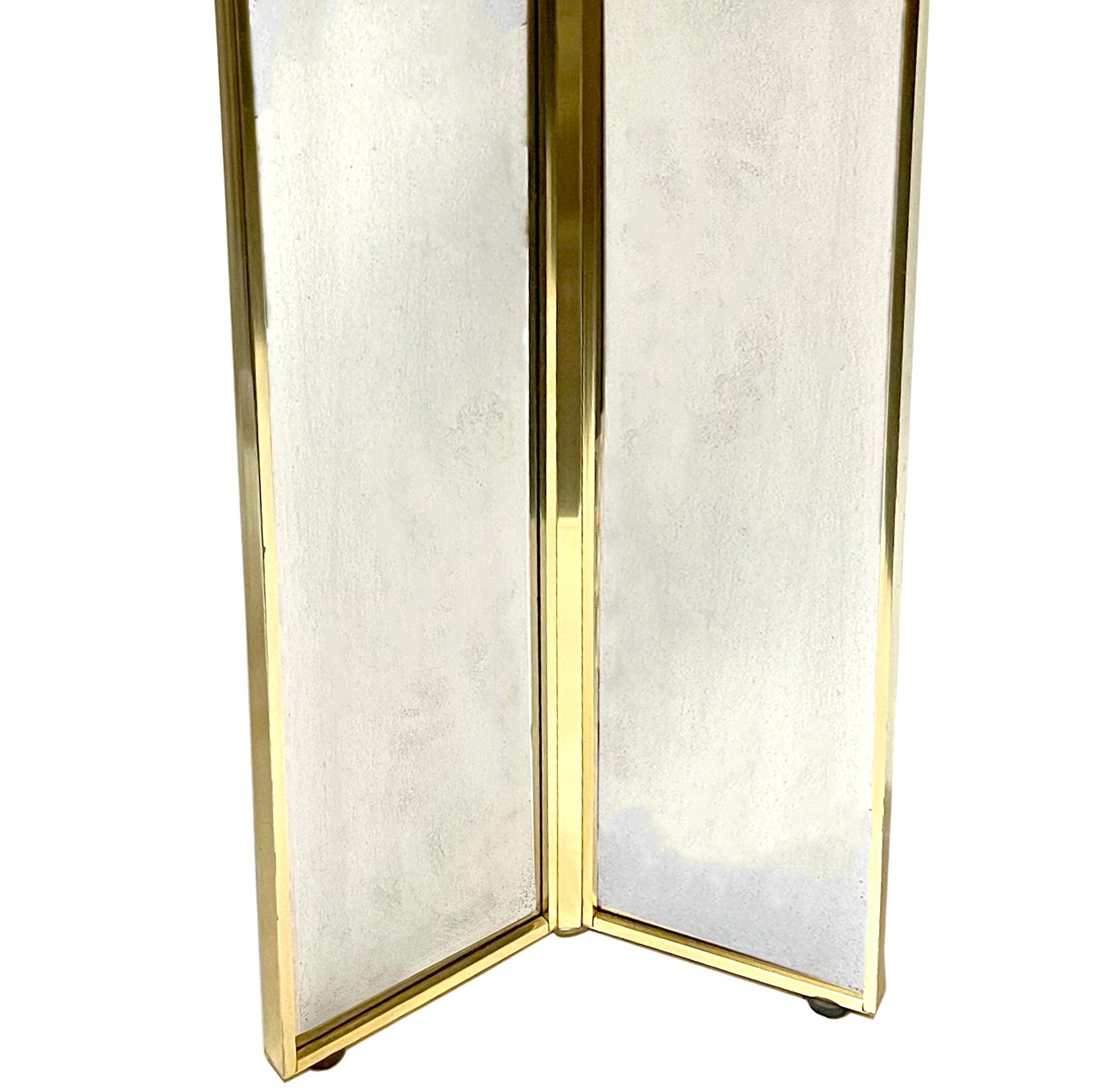 Mid Century French Mirrored Lamp In Good Condition For Sale In New York, NY