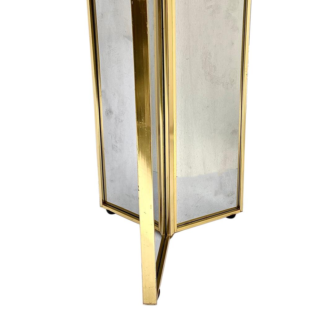 Late 20th Century Mid Century French Mirrored Lamp For Sale