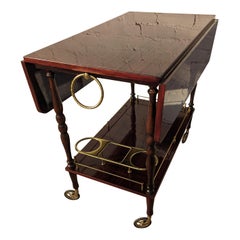 Mid Century French Modern Lacquered Barcart