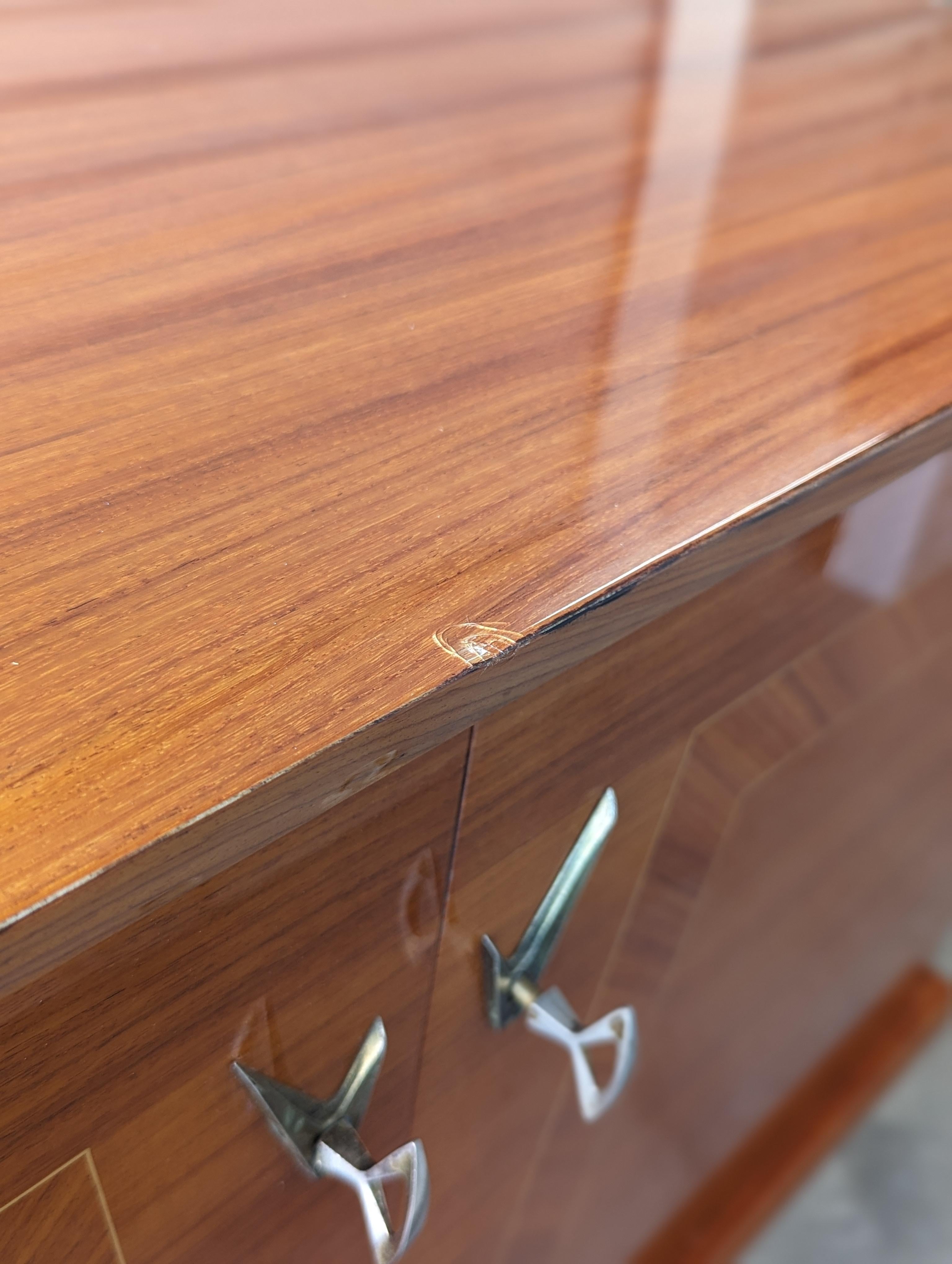 Mid Century French Modern Lacquered Sideboard For Sale 11