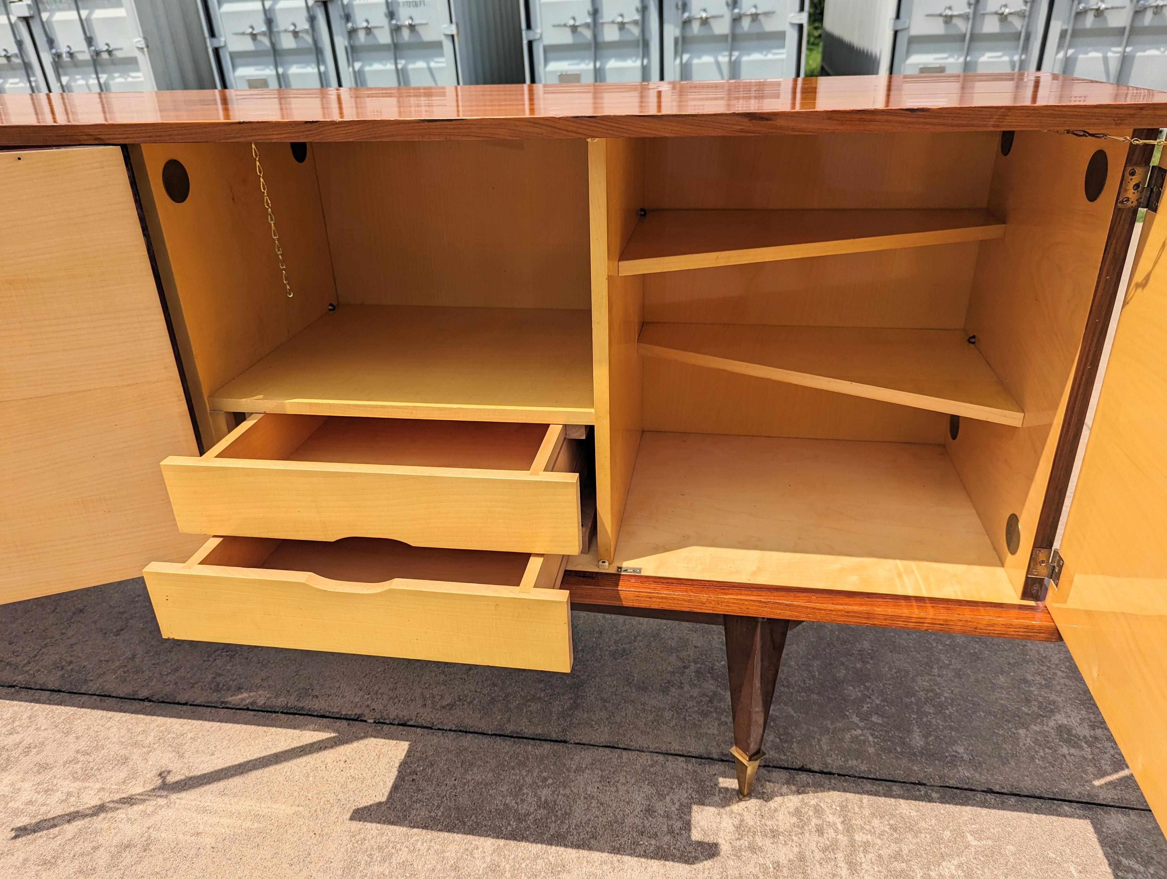 Mid Century French Modern Lacquered Sideboard For Sale 1