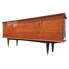 Retro Mid Century French Modern Lacquered Sideboard 