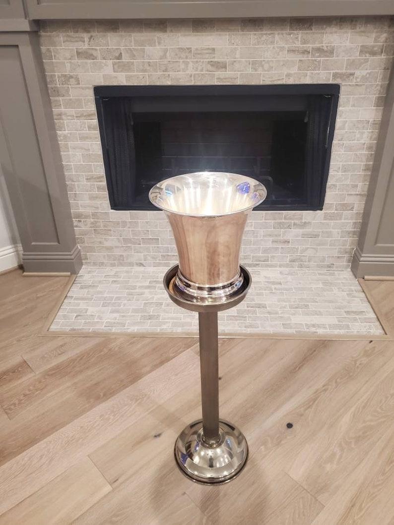 Mid-Century French Modern Silver Plated Champagne Chiller In Good Condition In Forney, TX