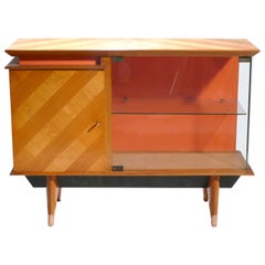 Vintage Midcentury French Modernist Cabinet Vaisselier, 1950s