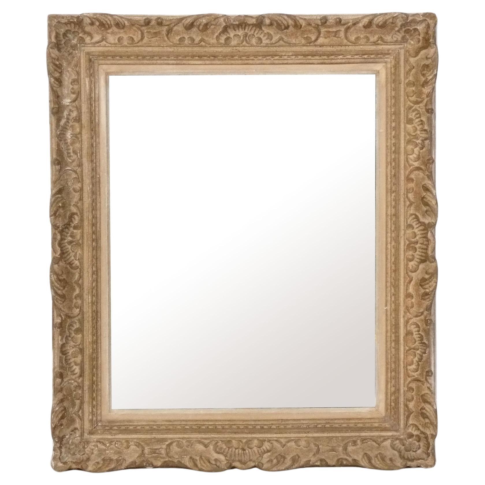 Mid Century French Montparnasse Framed Mirror 36" x 30.25" For Sale